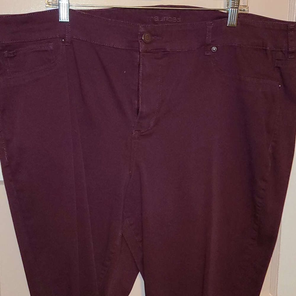 Maroon maurices jeggings